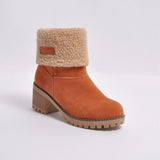 LZJ 2019 women's boots new winter outdoor warm and comfortable fur boots women snow boots thick heel shoes fashion ankle boots