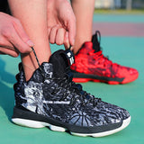 Multi-color fight to build new men's high-top basketball shoes PU comfortable breathable men's casual shoes men's running shoes